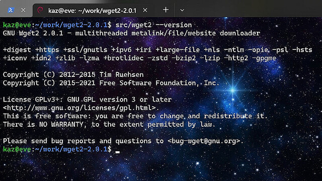 Wget後継版のGNU Wget2バージョン2.0.1リリース