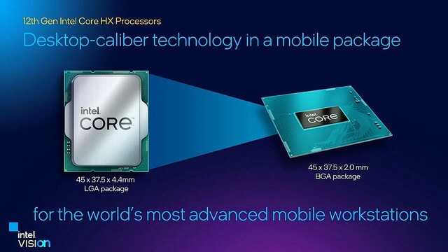 Intel、Core i9-12900HXなど第12世代Core HXシリーズを発表 – モバイルワークステーション＆ゲーミング向け
