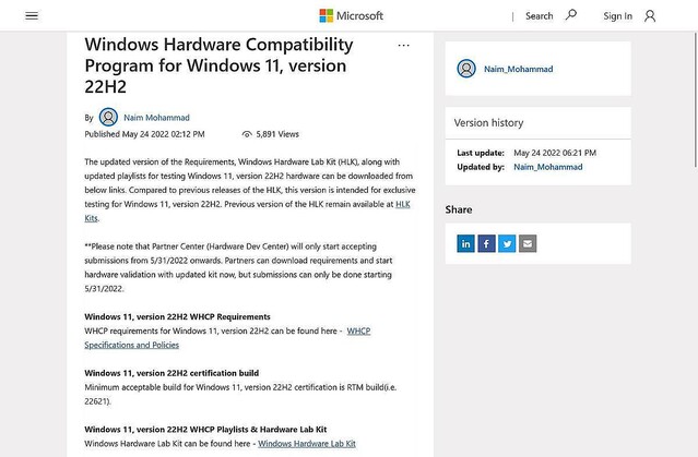 Windows 11初のフィーチャーアップグレード版公開は10月中旬か