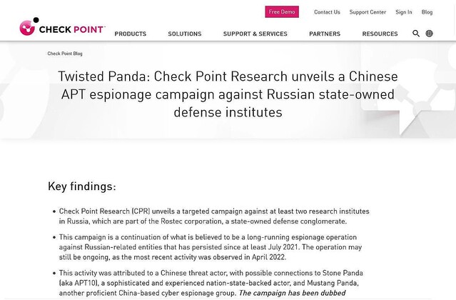 中国支援のサイバー攻撃グループ、ロシアの研究機関を狙って技術窃取
