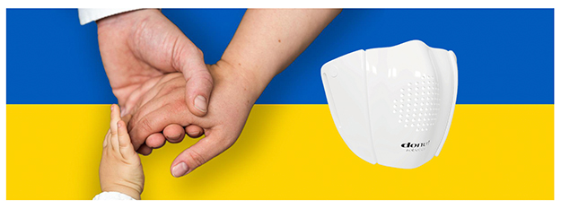 ドーナッツロボティクス、翻訳可能なスマートマスク「C-FACE」をウクライナ大使館へ寄付