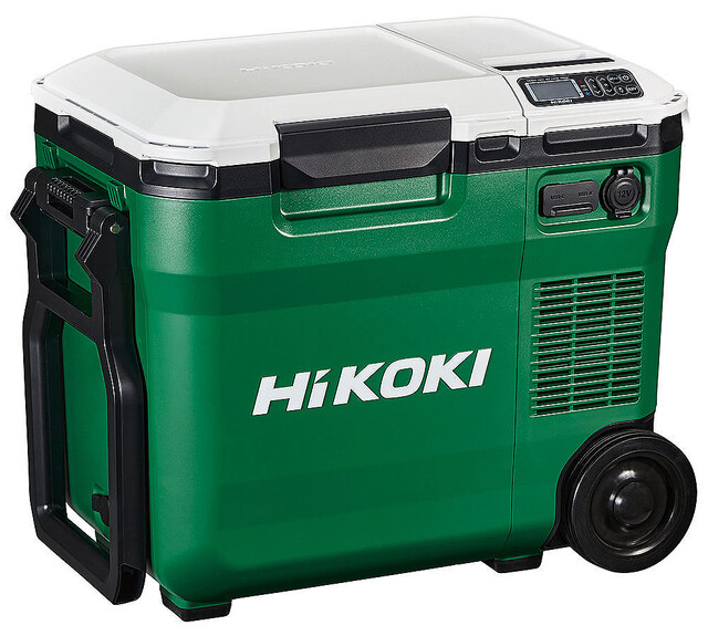 HiKOKI、庫内を冷蔵・冷凍に分けられる容量18Lのコードレス冷温庫