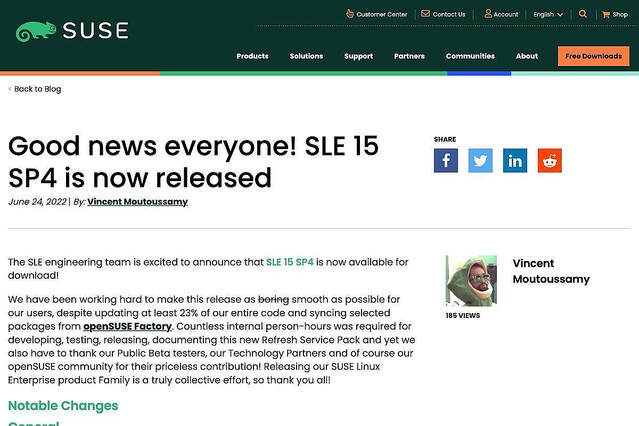 SUSE Linux Enterprise 15 SP4登場
