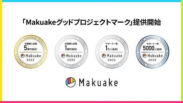 「Makuakeグッドプロジェクトマーク」開始。購入時の指標に