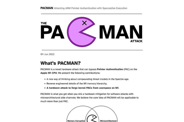 Apple M1プロセッサを攻撃する新手法「PACMAN攻撃」発見