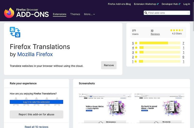 Firefoxに完全ローカルで機能する翻訳アドオン登場、EU支援での研究開発