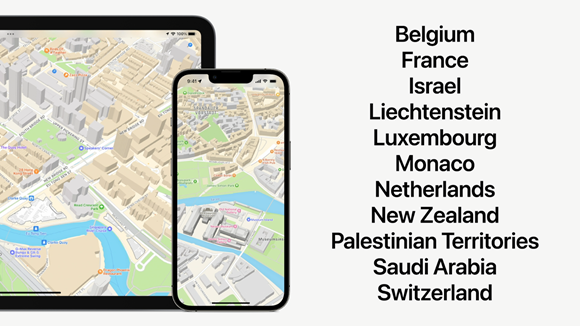 新しくなったAppleマップの利用可能な地域に11カ国が追加へ