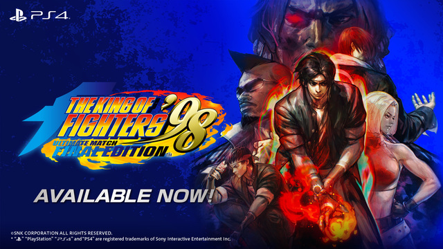 「KOF ′98 UM FE」がPS4で配信開始！「THE KING OF FIGHTERS XV」では8月に「裏オロチチーム」が参戦！