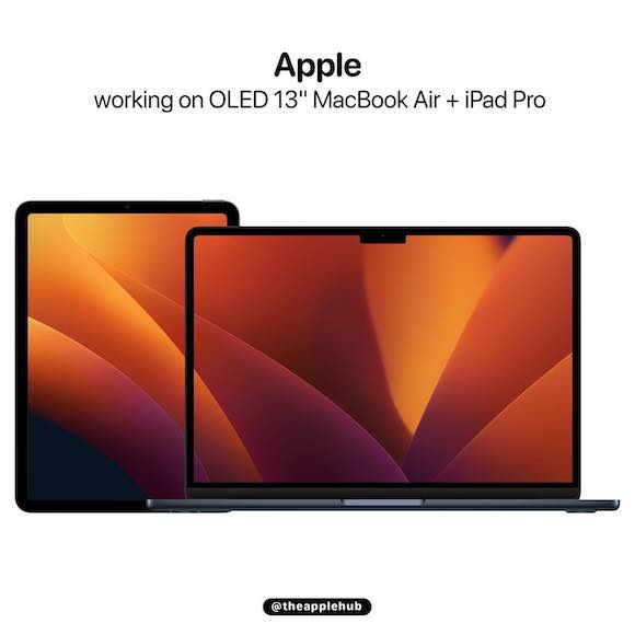 iPad ProとMacBook Air用OLEDディスプレイは2層・スタック型のみ