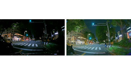 マクセル、夜間でも視認性高くなる映像処理技術がコムテックのドラレコに採用