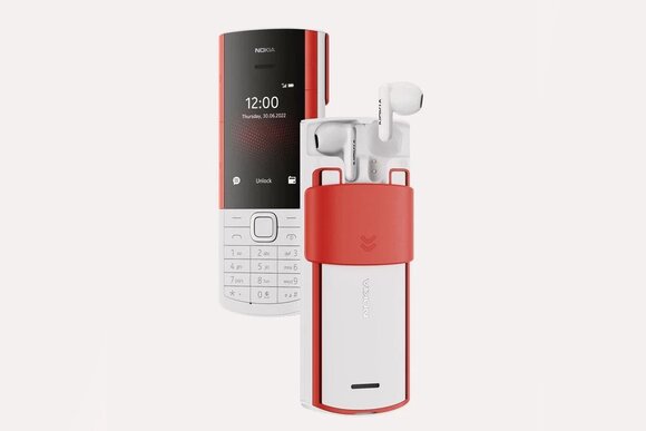 Nokia、背面にワイヤレスイヤホンを搭載したガラケーを発表