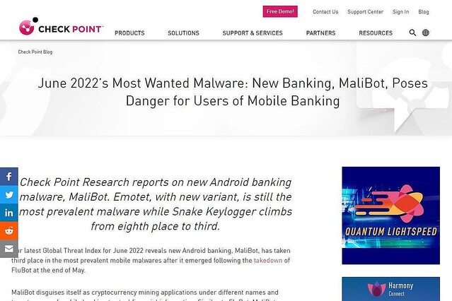 6月マルウェアランキング、Androidから銀行データ盗む「MaliBot」に注意