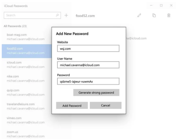 Windows用iCloudパスワード、2ファクタ認証コードに対応