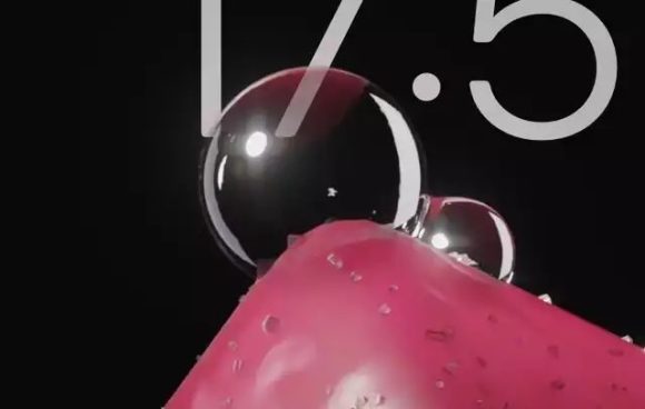 【iOS16】ロック画面で泡など透明なアイテムを識別、時計が透けて見える
