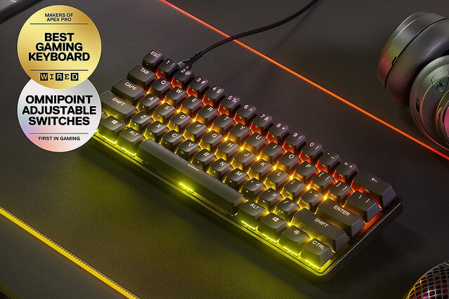 SteelSeries、世界最速スイッチ搭載ゲーミングキーボードに60%モデル