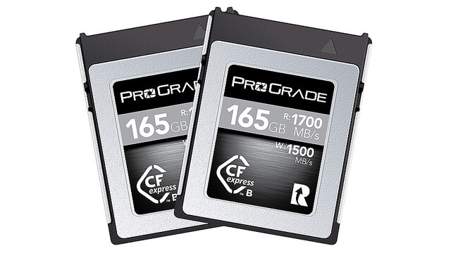 ProGradeのCFexpress Type B COBALTに、最小容量の165GBモデルが登場