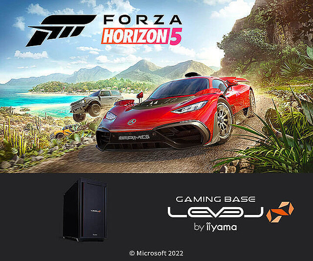 iiyama PC、最新拡張パックも人気の「Forza Horizon 5」推奨ゲーミングPC