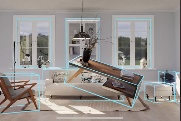 iOS16のRoomPlan APIを使って室内の家具を一気に入れ替える映像