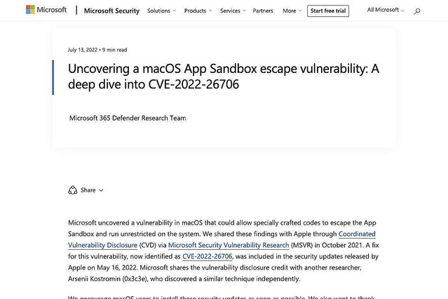 Microsoft、Macの脆弱性を発見