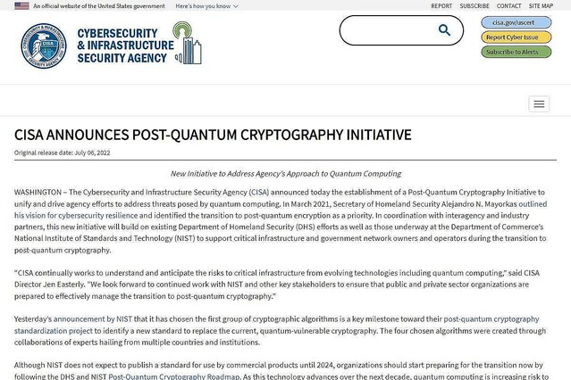 「ポスト量子暗号イニシアチブ」発足、量子コンピュータによる脅威に対抗