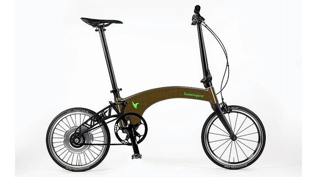 亜麻繊維のフレームを持つUK発折りたたみ電アシ自転車は10kgと超軽量