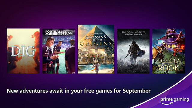 Prime Gaming、9月は『アサシン クリード オリジンズ』など7タイトルを無料配布