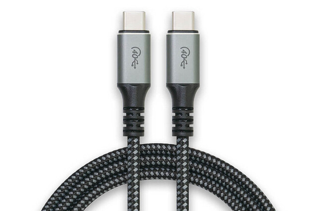 USB4の正規認証を受けた最大40Gbpsのデータ転送をサポートするUSBケーブル