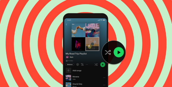 Spotify、有料会員向けに完全に分離された「再生」と「シャッフル」ボタン提供開始