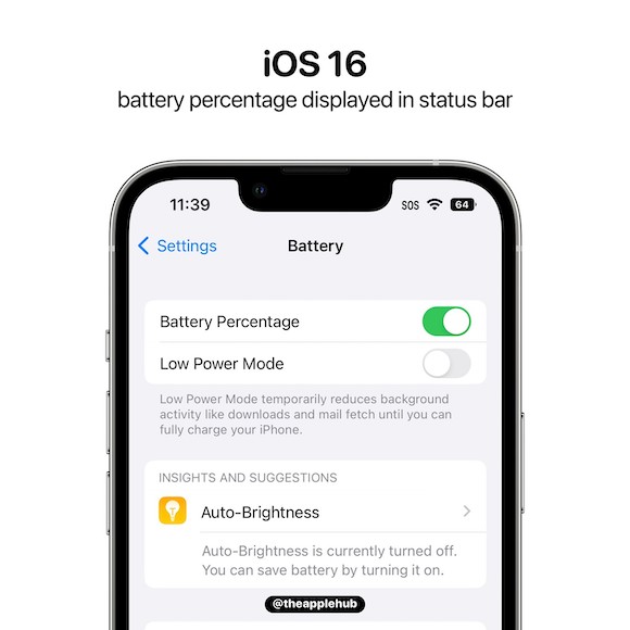 iOS16のバッテリー％表示対応するFace ID搭載iPhoneと非対応モデルは？