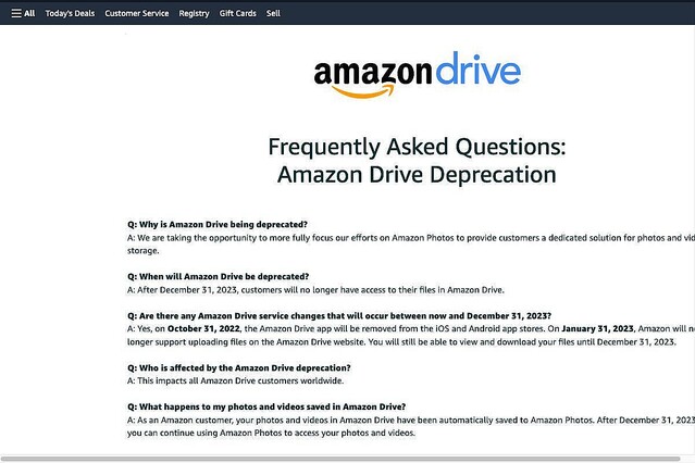 Amazon Drive終了、一部データは削除-ユーザーは準備を
