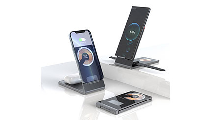 iPhoneやApple Watchなど3デバイスを同時に充電、Glotureの超薄型スタンド「GeeCharge-X1」
