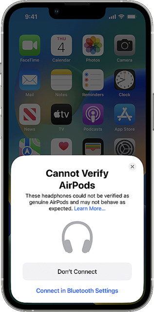 iOS16の偽AirPods接続警告機能をすり抜ける偽物が中国に早くも登場