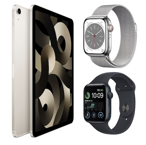 Apple Watch S8とWatch SE 2などがAmazonアウトレットに