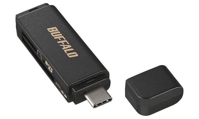 バッファロー、USB-Cポート直結のUSB 3.2対応SD／microSDリーダー