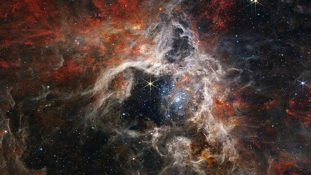 ジェイムズ・ウェッブ宇宙望遠鏡が捉えた、タランチュラ星雲の画像