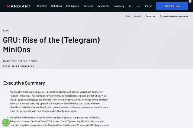 ロシアを支援するハクティビストグループ、Telegramにデータ流出