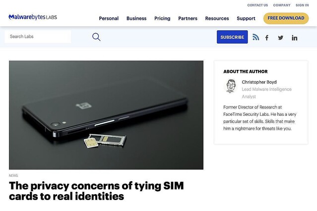 SIMカードとユーザーのひもづけにおけるプライバシーの問題とは？