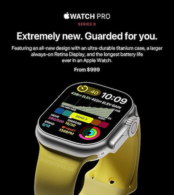 Apple Watch Pro〜リーク情報をもとにした最新レンダリング画像集