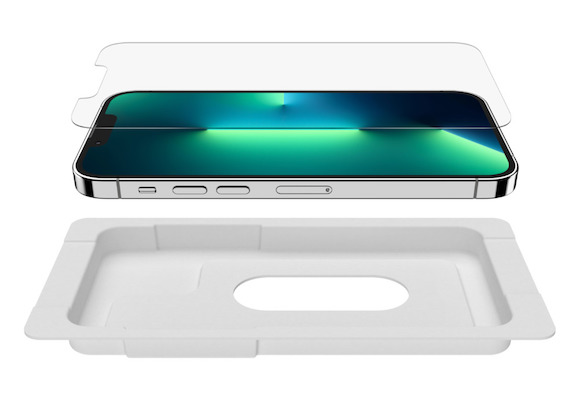 ベルキン、iPhone14シリーズ用の簡単貼り付けガラスフィルム発売。抗菌タイプも