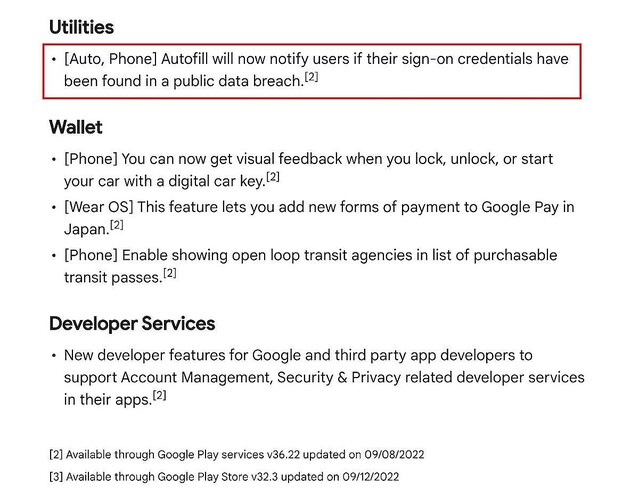 Google Playサービスがアップデート、パスワード侵害をユーザーに通知