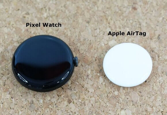Pixel WatchはAppleのAirTagにデザインがそっくり？