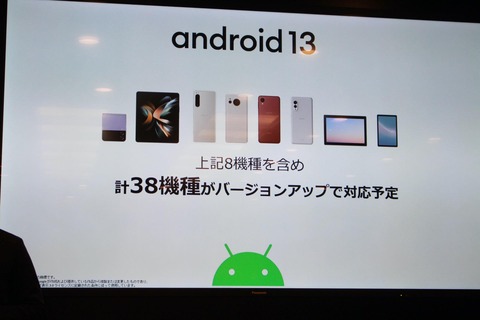 NTTドコモがAndroid 13へのOSバージョンアップ予定機種を案内！Galaxy S20やXperia 10 III、AQUOS sense5Gなどを含めた合計38機種