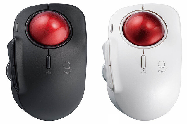 マウスよりも小さい小型トラックボール Bluetooth接続と無線接続の2モデル