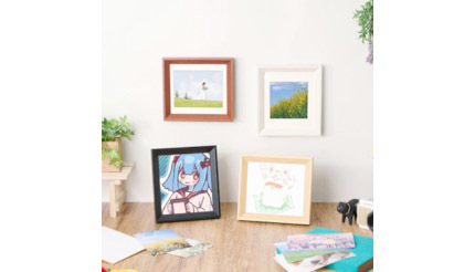 ミニ色紙や写真を飾れる、ハクバの木製フォトフレーム4色