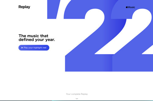 Apple Musicで「最も聴いた曲は?」、2022年の音楽体験を振り返る「リプレイ」