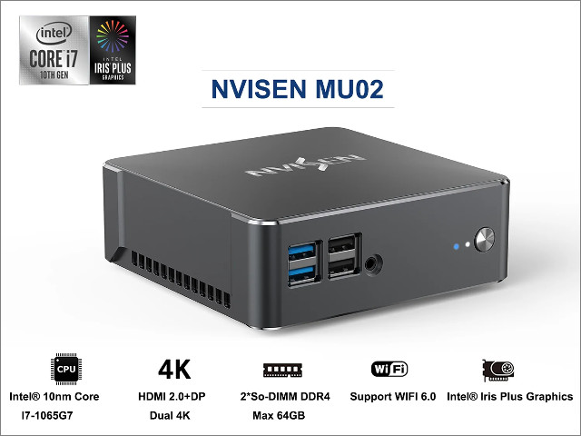 Core i7搭載で競合の半額な格安ハイエンドPC「NVISEN MU02」値下げ再び、ゲームもできる高性能GPUでデュアル4K対応
