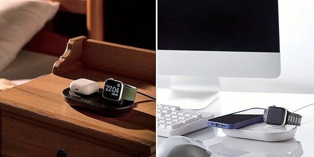 Apple WatchとiPhoneを同時に充電できるワイヤレス充電機、AirPodsにも対応