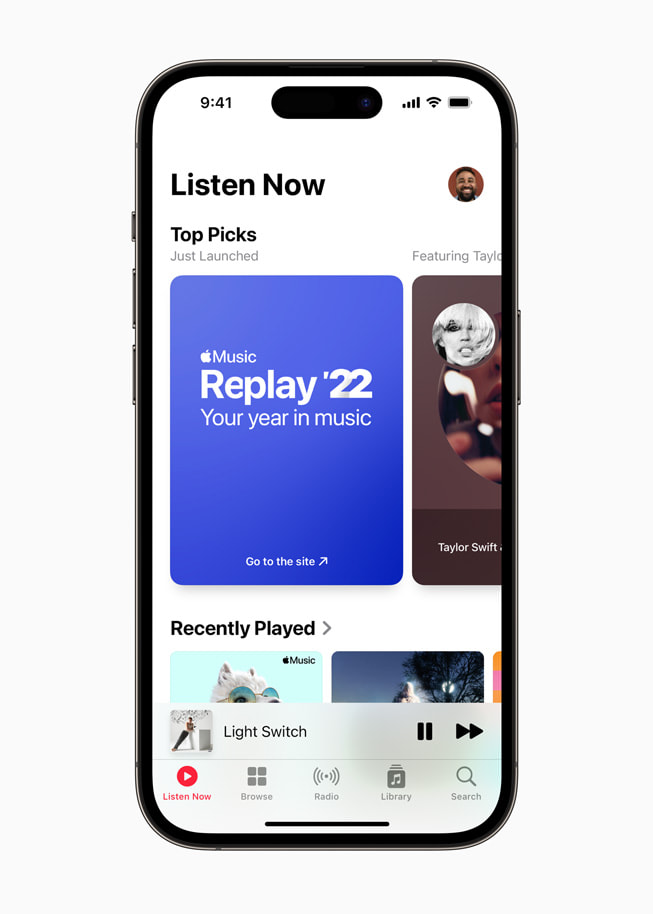 Apple Musicが一新したリプレイの提供を開始、2022年のトップチャートを公開