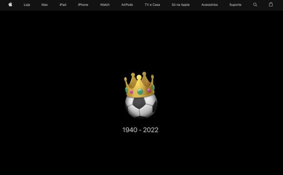Appleブラジル、「サッカーの王様」ペレ氏をトップページで追悼
