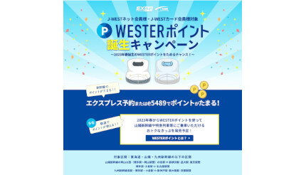 JR西日本「WESTERポイント誕生キャンペーン」、12月15日から